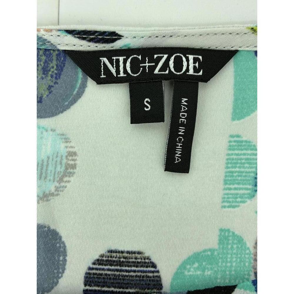NIC+ZOE Women's Sheer Polka Dot Pattern Blouse, Size Small - Picture 3 of 7